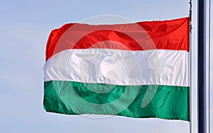 Waving flag of Hungary photo