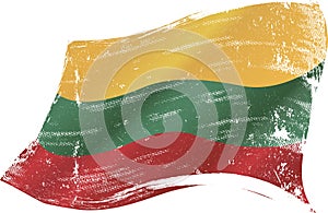 Waving flag of Lithuania