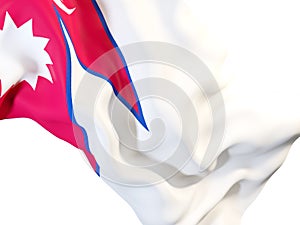 Waving flag of nepal