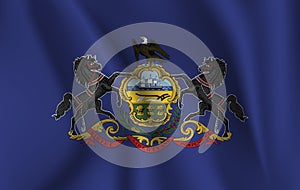Waving flag of Pensilvania photo