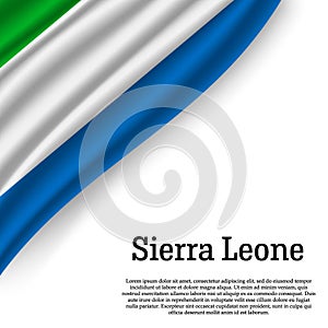 waving flag of Sierra Leone