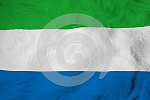 Waving Flag of Sierra Leone in 3D rendering