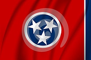 Waving flag of Tennesee. 10 EPS