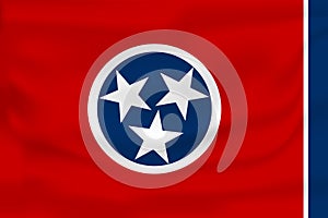 Waving flag of Tennesee. 10 EPS