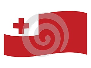 Waving Flag of Tonga