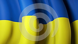 Waving flag of ukraine for banner design. Ukrainian flag animated background. Ukrainian festive design. Seamless loop