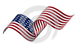 waving flag of the United States of America. illustration of wavy American Flag for Independence Day. American flag on