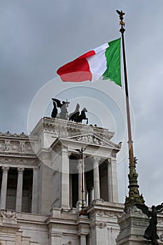 Waving Italian flag