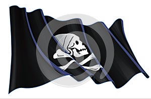 Waving Jolly Roger of Henry Every