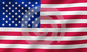 Waving National Flag of USA