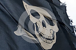 Waving pirate flag jolly roger