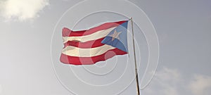 The waving Puerto Rican Flag Pride of Puerto Rico