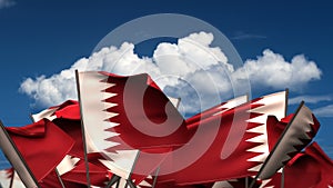 Waving Qatari Flags