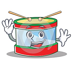 Waving toy drum character cartoon