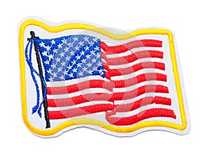 Waving USA Flag Patch