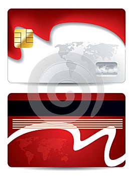 Waving world credit card design