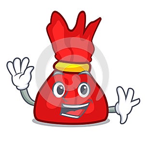 Waving wrapper candy character cartoon