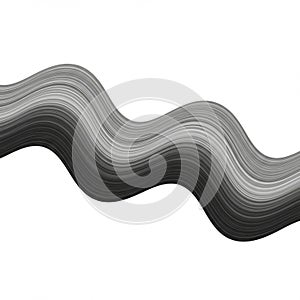 Wavy abstract black and white pattern features fluid, undulating lines that transition