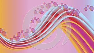 Wavy abstract image on soft colors accentuation background photo