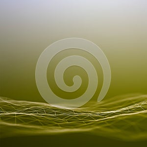 Wavy Abstract Mesh Technology Background