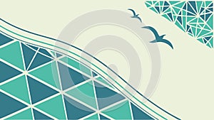 Wavy Abstract Pattern: Dynamic Flowing Design, vector design Generative AI
