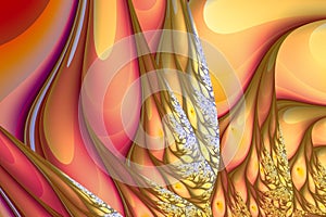 Wavy abstract pattern with large influxes.