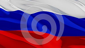 Wavy background of the Russian flag waving in the wind