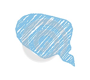 Wavy Blue Chalk Bubble Sketch