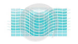 Wavy Blue Grid Pattern Background Art, vector design Generative AI