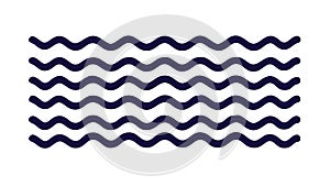 Wavy Blue Line Pattern: Abstract Ocean Water Texture, vector design Generative AI