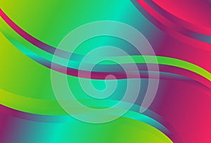 Wavy Blue Pink And Green Gradient Background Vector Eps Beautiful elegant Illustration