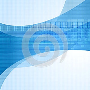 Wavy blue tech vector design