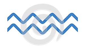 Wavy Blue Zigzag Lines Pattern, Abstract Dynamic Texture, vector design Generative AI