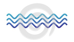 Wavy Border Pattern with Purple and Blue Gradient, vector design Generative AI