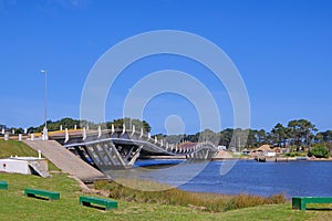 Wavy bridge, created by the engineer Leonel Viera, Punta Del Este, Uruguay, South America photo