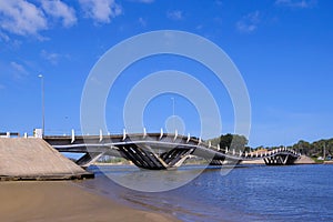 Wavy bridge, created by the engineer Leonel Viera, Punta Del Este, Uruguay, South America photo