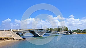 Wavy bridge, created by the engineer Leonel Viera, Punta Del Este, Uruguay, South America photo