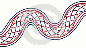 Wavy Celtic Knot Pattern in Blue & Red, vector design Generative AI