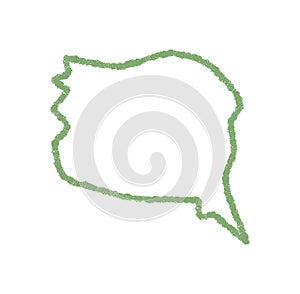 Wavy Chalk Outline Speech Bubble Icon