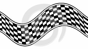 Wavy Checkered Race Flag Border Vector, Dynamic Pattern, vector design Generative AI