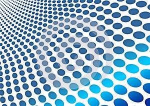 Wavy circles in blue