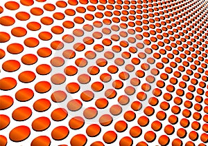 Wavy circles in orange