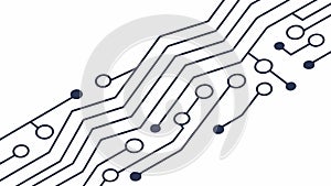 Wavy Circuit Lines Abstract Vector Design, Data Flow Pattern, vector design Generative AI