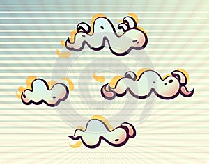 Wavy clouds in the sunbeams