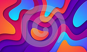 Wavy colorful background with 3D style. Modern liquid background. Abstract textured background with mixing pink,purple, blue, and