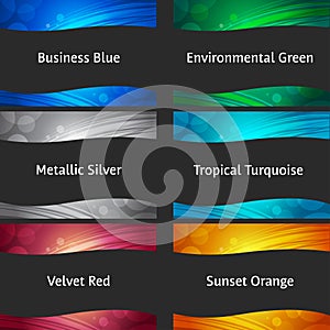 Wavy colorful backgrounds collection