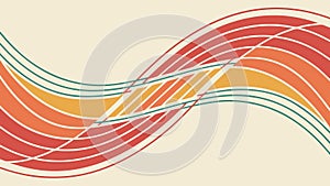 Wavy Colorful Lines: Abstract Dynamic Background, vector design Generative AI