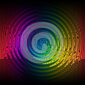 Wavy colours spectrum. Gamut of viewable colours frequencies.