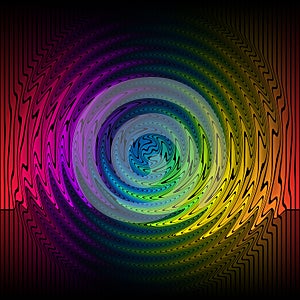 Wavy colours spectrum. Gamut of viewable colours frequencies. photo