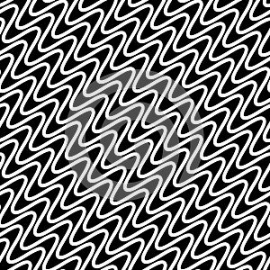 Wavy diagonal parallel lines. seamless, repeatable monochrome pa